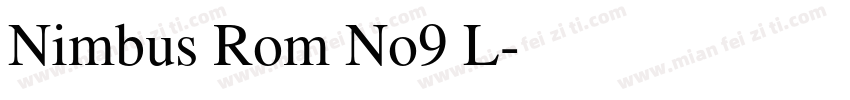 Nimbus Rom No9 L字体转换